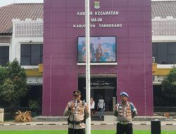 Masuki Musim Penghujan, Polsek Mauk Polresta Tangerang dan Forkopimcam Gelar Apel Kesiapsiagaan Bencana